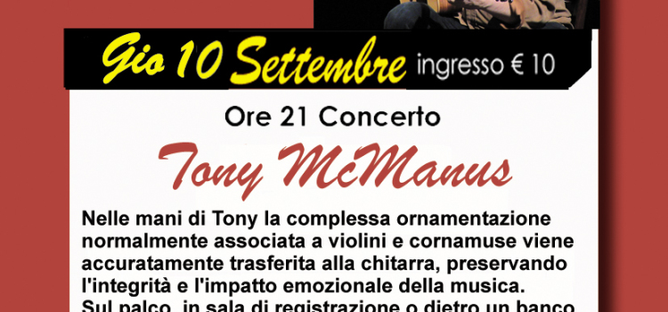 10/09/2015 – Concerto di Tony McManus a Vacciago