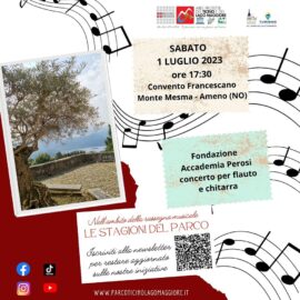 1/07/2023 | LE STAGIONI DEL PARCO “CONCERTO PER FLAUTO E CHITARRA – Fondazione Accademia Perosi